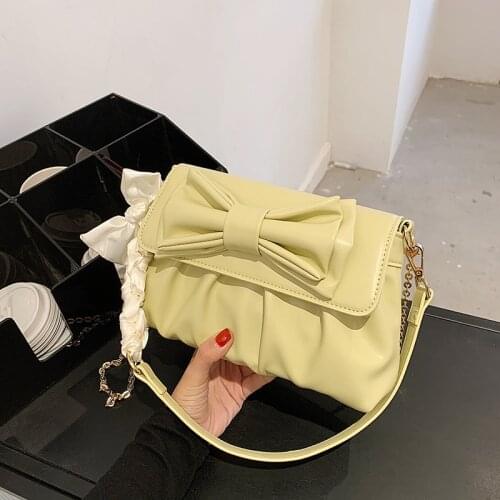 CAIDA Fashion Butterfly Bags For Women Folds Armpit Small Square Bag Chain Shoulder Bag Messenger Bag 2021 New Dropshipping