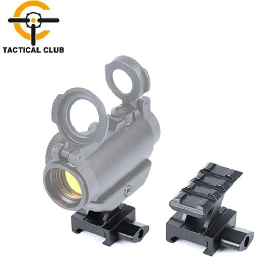 Airsoft Tactical Height Rail QD Mount 3 Slot Base for T1 T2 Scope Sight Hunting Gun Scoutlight Optic Scope Holder 20mm Picatinn