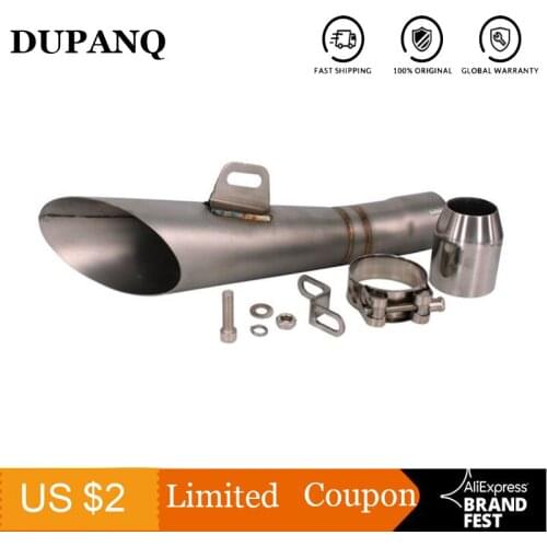 DUPANQ Motorcycle Exhaust Muffler Sport Racing Escapamento Moto DB Killer Pipe For YZF R6 R3 R1 ER6N GY6 ATV Dirtbike Scooter