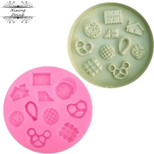 Baking tools chocolate block biscuit shape silicone mold fudge chocolate mold cake decoration tool