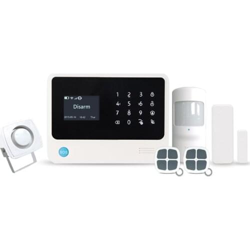 IOS Android APP Control Home Security Alarm System with Wired Siren GSM WIFI Home Alarm System Support Two Way Intercom Function