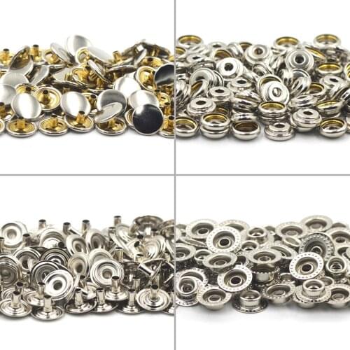 KALASO 30sets High Quality Brass Material Press Studs Sewing Snap Button Fasteners Leather Craft Clothes Diy Supplies #201 #203