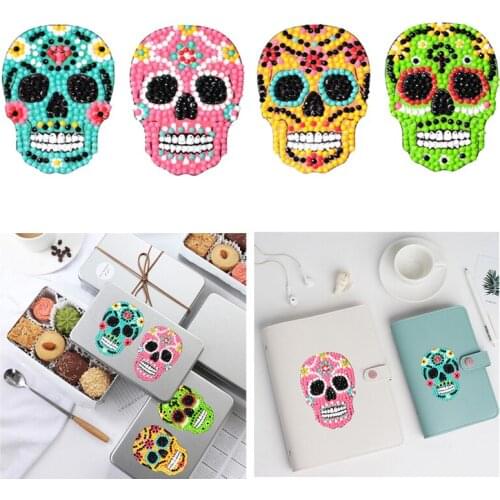 Skull DIY Diamond Stickers For Kids Halloween Diamond Painting By Number Mosaic Stickers Art Craft Toys 5D Anime Child Toys