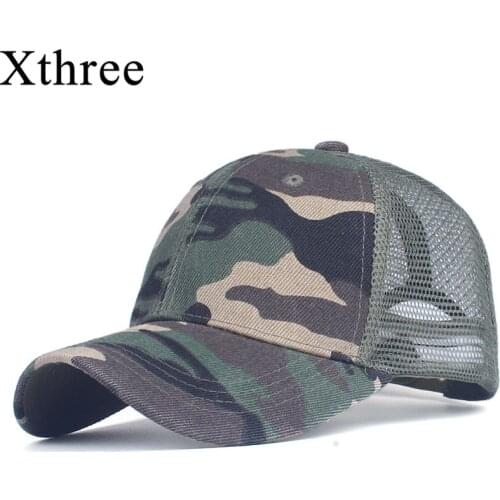 Xthree camouflage baseball cap mesh cap for men women snapback Hat for men bone gorra casquette fashion hat