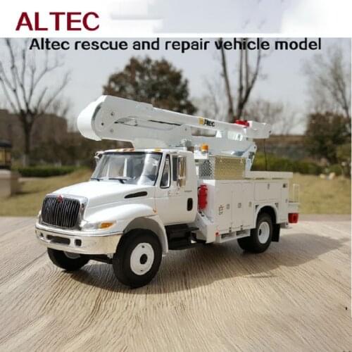 Diecast 1:34 Scale Altec Rescue and Repair Ascending Car Truck Static Display Model Adult Collection Toys for Boys