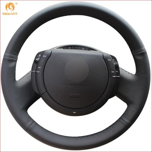 MEWANT for Citroen Triumph C4 2005 2006 2007 2008 2009 2010 Black Artificial Leather Car Steering Wheel Cover Accessories