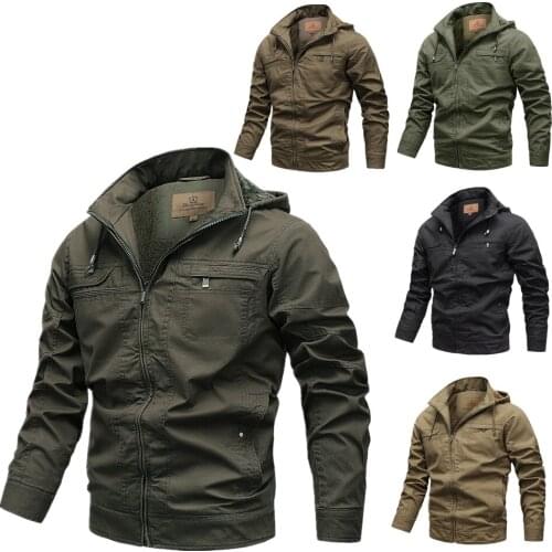 Jacket Men Autumn and Winter New Plush Thickened Mens Jacket Large Size Parkas Men Hooded Casual Mens Coat Jackets for Men