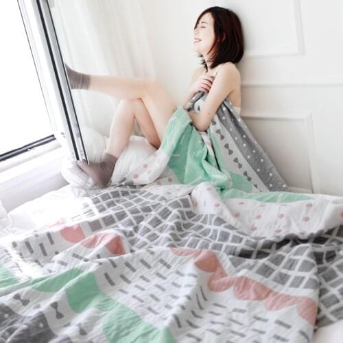 Soft Cotton Air-conditioning Throw Blankets On The Bed Summer Quilt Bed Linens Twin Queen Size Anti Pilling Bedspread Comforter