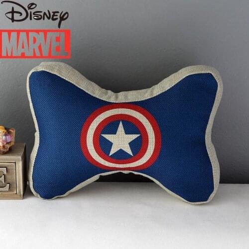 Disney Captain America Spider-Man Car with Cotton and Linen Bone Pillow Neck Pillow