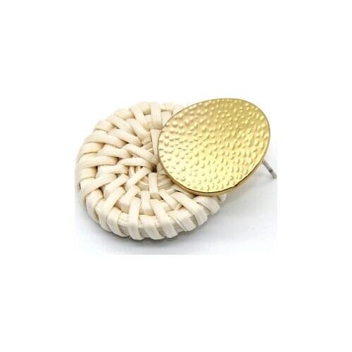 Europe America hot women Jewelery, Hemp Hand-knitted Rattan mat weaving accessories drop earrings, 3pairs per lot can mix color