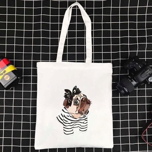 Reusable Canvas Bag Foldable Handbags High Quality Shoulder Bags for Women High Capacity Eco-friendly Shoppers Handbag