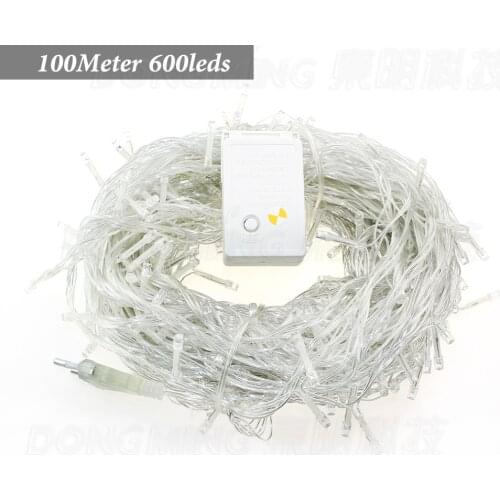 LED Christmas Lights 100M 600Leds AC220V/110v Led String Light For Christmas Tree Lights twinkle lights