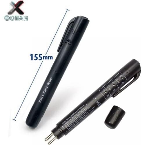 10Pcs Auto Liquid testing Brake Fluid Tester pen 5LED indicator display for DOT3/DOT4 electronic pen brake fluid tester Digital