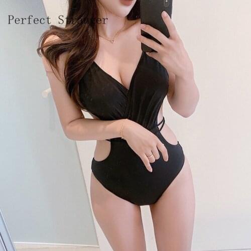 Women Sexy High Waist swimming Bikini Set 2021 Summer One-Piece Tight Bikini Beach Swimsuit Bathe Bathing Suit