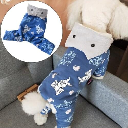 Winter Cat Dog Clothes Cotton Padded Jacket Warm Pet Jumpsuits for Small Dogs Hooded Coat Shih Tzu Yorkshire Overalls Pajamas