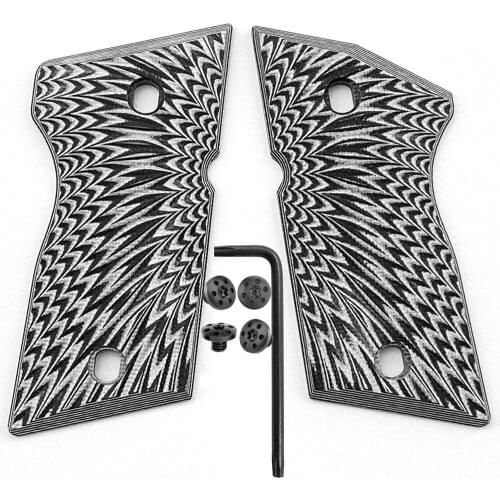 1pair G10 Grips for CZ 2075 RAMI, Screws Included, Sunburst Texture