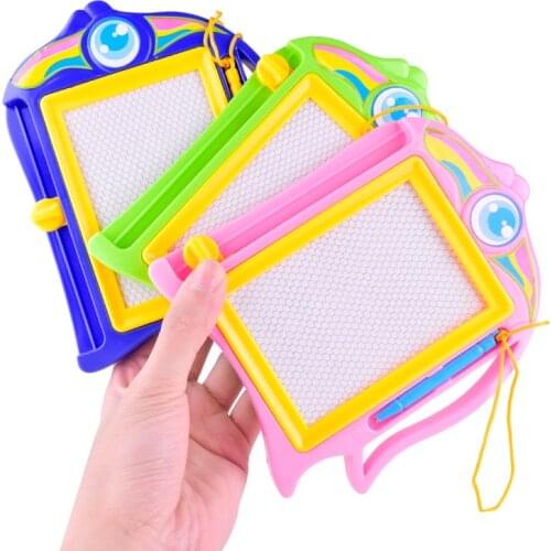 1pcs Random Cartoon Kids Puzzle Toys Simple Drawing Notebook Creative Practical Magnetic Drawing Board Fashion School Supplies