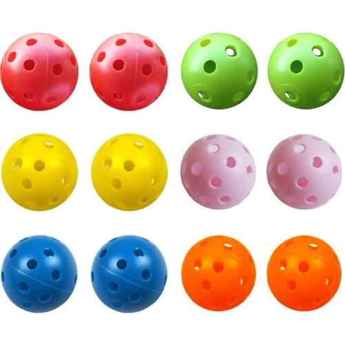 12pcs/lot Indoor golf ball golf practice balls golf light ball have hole Golf Training Aids 7 colors to choose drop shipping new