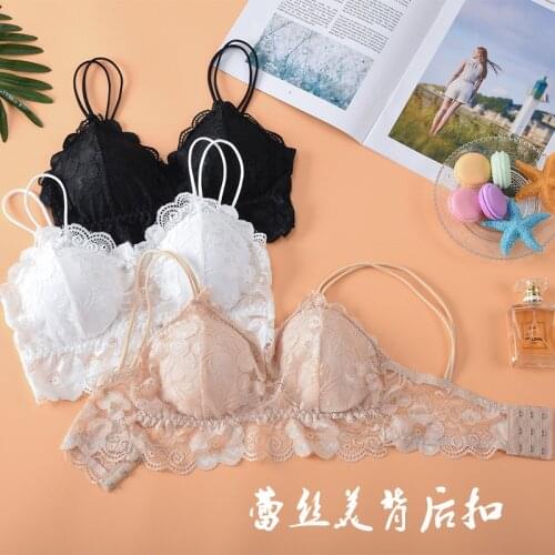 3D Sexy lace Lingerie Seamless Sport Bra U Type Backless Strapless Top Bra Push Up Bralette Brassiere Women Underwear vest