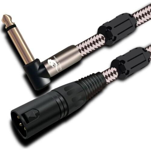 Hifi Audio Cable Angle MONO 6.35mm to XLR 3 Pin for Amplifier Mixing Console XLR to 1/4" Jack 6.35 Cable Shielded 1M 2M 3M 5M 8M