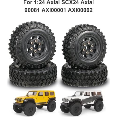 AUSTAR 4PCS RC Tires 48*18mm RC Tire for 1/24 RC Buggy Off-road Car for Axial SCX24 Axial 90081 AXI00001 AXI00002 Upgrade Parts