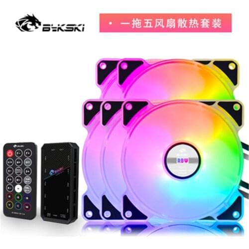 Bykski CF-APRBW-V3,PC Case Fan 120mm RGB Fan Quiet SYNC AURA PC Water Cooler Cooling Fan With Controller 12CM 5V 3Pin A-RGB Fan