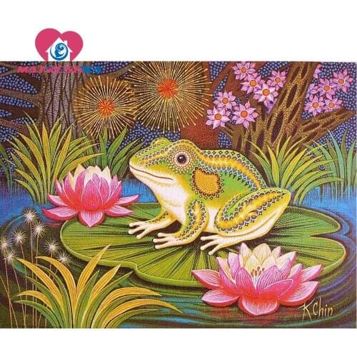 Home decoration diamond painting landscape frog diamond embroidery patterns hobbies and crafts diamond painting cross stitch