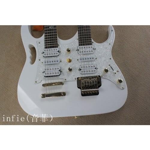 Double neck Electric Guitar White 6+6Strings 7V GUITAR