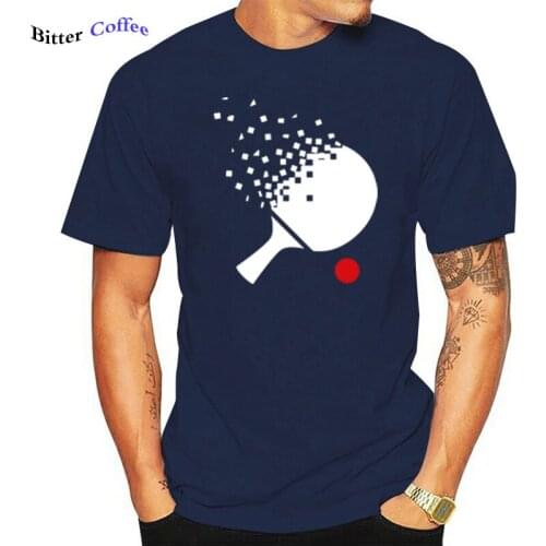 Cool Table Tennis Print Summer Novelty Mens T-Shirt Funny Pong Game Short Sleeve O Neck Cotton Casual Top Tee Oversized