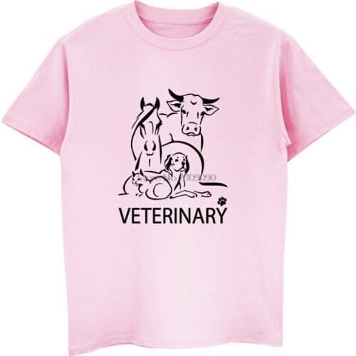 Dog Cat Veterinary Pet Funny Print T-shirt Casual Men Cotton Short Sleeve T Shirt Hip Hop Tees Tops Harajuku Streetwear Fitness