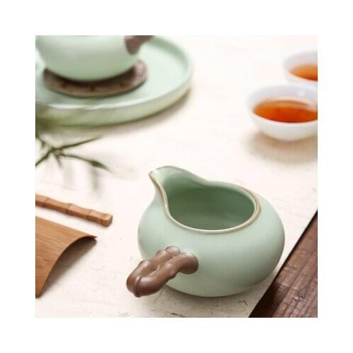 Stoneware Tea Sea Ru Kiln Ceramic Home Tea Ceremony Accessories Side Handle Tea Machine Fair Cup Kungfu Green Teaware