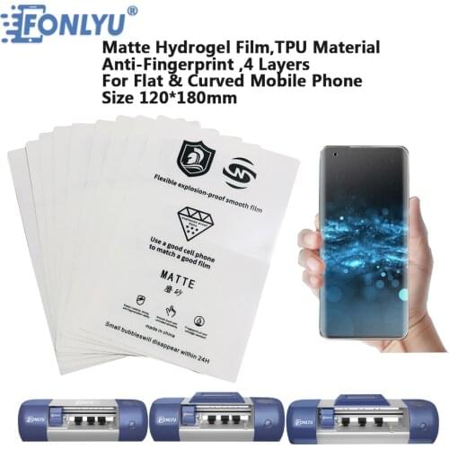 FONLYU Matte flexible hydrogel film Compatible For F140 F150 F200 LCD Screen Protector Film Cutting Machine Front Glass Film