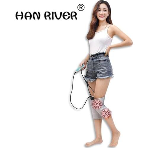 Health Care 1 Pair Vibrate massage to heat knee Pads moxibustion Hot compress Therapy Arthritis Rheumatism 220V 40W Adjustable