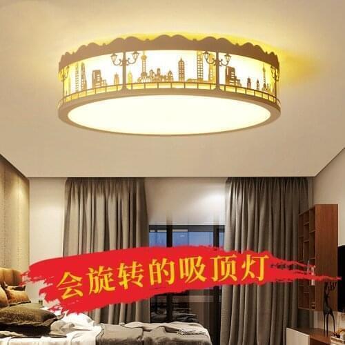 Cartoon Creative Rotary ceiling lamp Childrens Rooms lamp Bedroom Modern Simple Romantic LED ceiling lamp free shipping