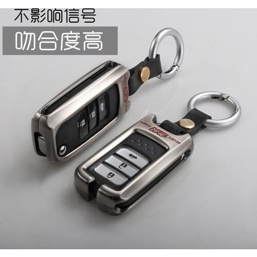 New Zinc Alloy Car Key Cover Case For Honda Hrv Civic 2017 Accord 2003-2007 Cr-v Freed Pilot Key chain