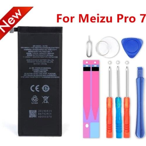 New 3.85V BA792 3000mAh Lithium Battery Rechargeable BA792 Li Ion Battery For Meizu Pro 7 M792Q M792C Phone Replacement Bateria