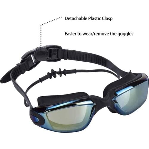 Myopia Swimming Goggles Ear Plug Anti Fog Optical Women Men Professional Prescription Swim Pool Eyewear Natacion Diving Glasses