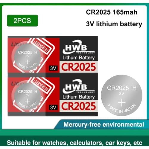 Original brand For maxell 2pc cr2025 ECR2025 BR2025 DL2025 KCR2025 LM2025 3v button battery coin lithium battery for watch