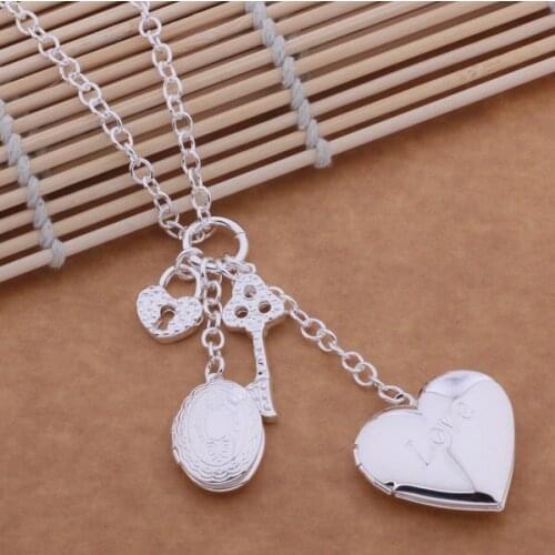 925 sterling silver Necklace, 925 silver fashion jewelry A number of shape necklace /cytalqaa bmhakdoa AN512