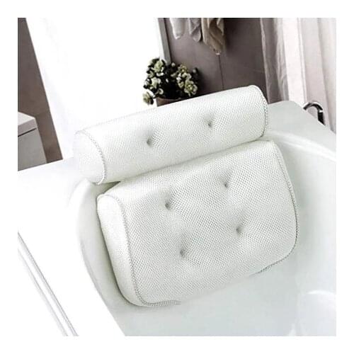SPA Bath Pillow with Suction Cups Neck and Back Support Headrest Pillow Thickened for Home Hot Tub Bathroom Cushion Accersories