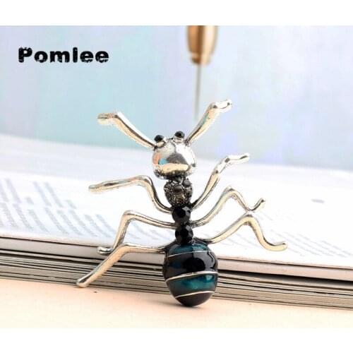 Pomlee 2021 New Arrival Ant Enamel Brooch Black Big Insect Banquet Unisex Women And Men Brooch Pin Animal Design Fashion Jewelry