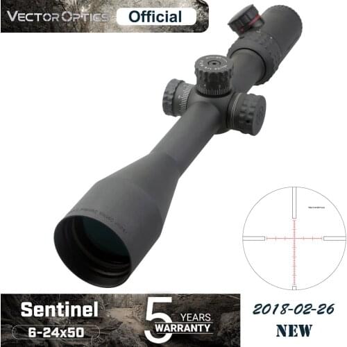 Vector Optics Sentinel 6-24x50 Hunting Riflescope Air Rifle Scope Optical Sight Focus 10 Yards R&G Illumination .223 & Airgun