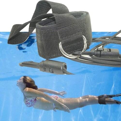 Pmsanzay （Pack of 2） Swim Ankle Strap/Stationary Swimmer Swim Lap Swim Training Leash/Hydrotherapy Pool Water Therapy Lane Train