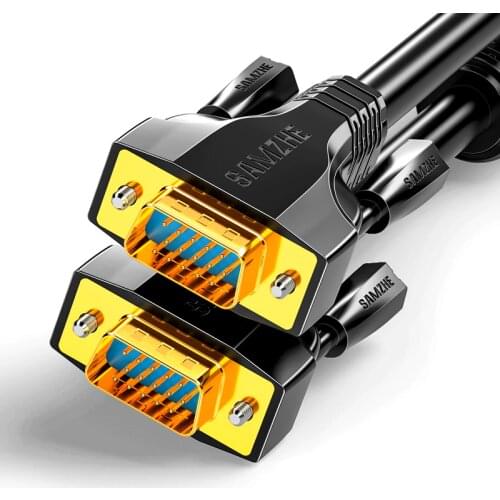 SAMZHE 1080P VGA Cable Gold plated Male to Male Cable for Computer Projector Monitor Screen PC TV Adapter Converter