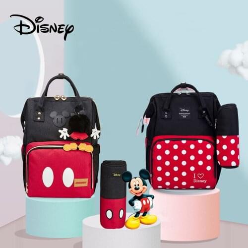 Disney Mickey Mouse Diaper Bag Maternity Baby Multifunctional Stroller Nappy Bag Travel Backpack For Mom USB Charging Large New