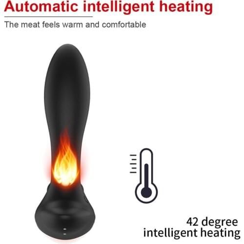 Vibration + Heating Male 7 Speed Double Motor Prostate Massager Vibrators Anal Plug Wireless Sex Toys for Men Gay Masturbator