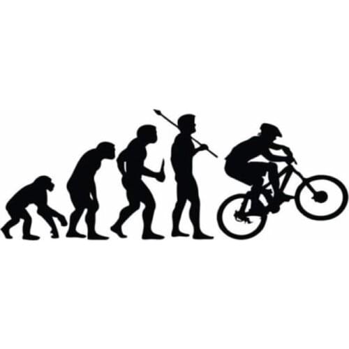 Interesting Personality Climbing Bike Evolution PVC Car Sticker Vinyl Accessories Car Window Motorcycle Decal 15cm X 6cm