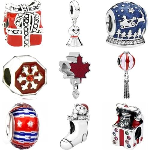 Vintage Hollow Star Rainbow Heart Crystal Flower Making Beads Fit Original Pandora Charms Bracelets Jewelry for Women Part Gifts