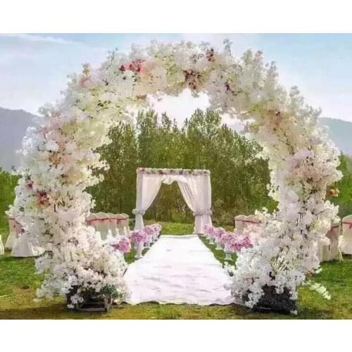 1 Meter Long Artificial Simulation Cherry Blossom Flower Bouquet Wedding Arch Decoration Garland Home Decor Wedding Supplies