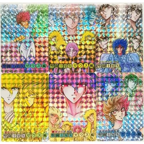 12pcs/set Saint Seiya Zeus Refraction Composite Process Toys Hobbies Hobby Collectibles Game Collection Anime Cards